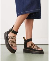 Dr. Martens - Dr. martens – clarissa ii quad – sandalen mit leopardenmuster - Lyst