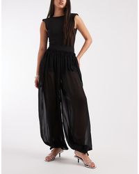 ASOS - Chiffon Sheer Balloon Trouser - Lyst