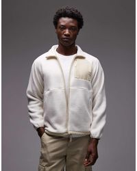 The North Face - Chaqueta Polar Blanco Hueso Con Diseño Color Block Y Cremallera De Tejido Grueso Yumiori Off Peak De - Lyst