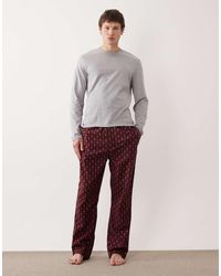 GANT - Flannel Paisley Pajama Pants - Lyst