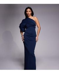 ASOS - Asos Design Petite Scrunch One Shoulder Maxi Dress - Lyst