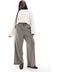 ASOS - Asos Design Curve Tie Belt Wide Leg Trousers - Lyst