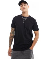 Brave Soul - T-shirt girocollo nera con tasca - Lyst