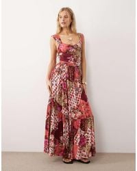 Free People - Corset Style Drop Waist Maxi Dress - Lyst