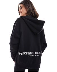 ASOS - Co-ord Oversized Zip Through Hoodie With Logo - Lyst