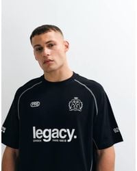 ASOS - Oversized Cut And Sew T-Shirt With Football Graphic - Lyst