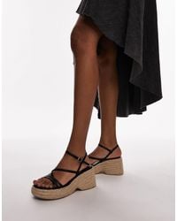 TOPSHOP - Wide Fit Jess Espadrille Wedge - Lyst
