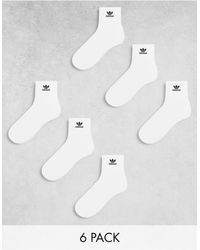 adidas Originals - Trefoil 6-pack Quarter Socks - Lyst