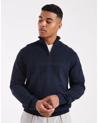 Threadbare - 1/4 Zip Knitted Jumper - Lyst