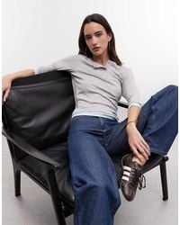 Collusion - Double Layer Henley Top With 3/4 Sleeve - Lyst