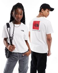 The North Face - Camiseta blanca con estampado en la espalda red box - Lyst