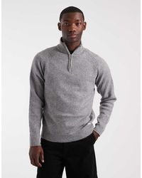 Threadbare - Gebreide Trui Met Korte Rits - Lyst