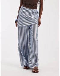 ASOS - Straight Leg Trousers With Skirt Detail - Lyst