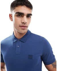 BOSS - Passenger Icon Logo Slim Fit Pique Polo - Lyst