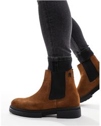 Tommy Hilfiger - Casual Cleated Suede Chelsea Boots - Lyst