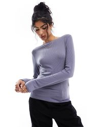 Abercrombie & Fitch - Featherweight Slash Neck Long Sleeve Top - Lyst