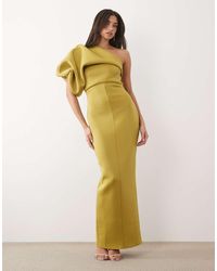 ASOS - Scrunch One Shoulder Maxi Dress - Lyst