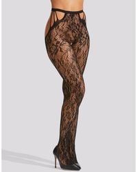 Ann Summers - Lace Strappy Crotchless Tights - Lyst