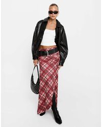 Princess Polly - Cooperi Ruched Waist Asymmetric Front Split Maxi Skirt - Lyst