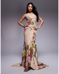 chinese dress ladies Rent ASOS Design Tulle One Shoulder Maxi