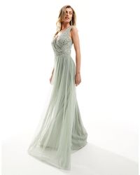 Beauut - Bridesmaid Embellished V-neck Maxi Dress - Lyst
