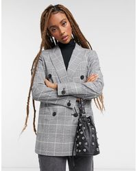 allsaints simi check coat