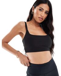 ASOS - Soft Touch Medium Support Sports Bra With Removable Padding - Lyst