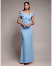 Goddiva - One Shoulder Asymmetric Sculpting Stretch Jersey Crepe Maxi Dress - Lyst
