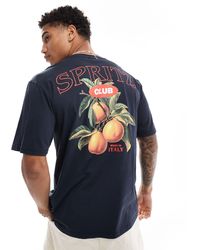 Only & Sons - T-shirt oversize con stampa di spritz sul retro - Lyst
