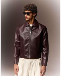 Bershka - Boxy Faux Leather Jacket - Lyst