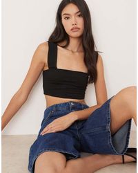 Glamorous - Square-Neck Crop-Top - Lyst