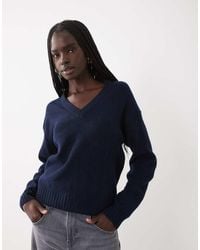 Mango - Teen V Neck Knitted Jumper - Lyst