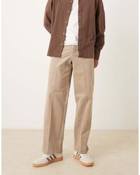 ASOS - Smart Cotton Wide Leg Corduroy Pants - Lyst
