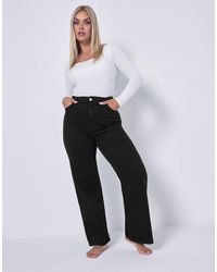 Yours Clothing - Wide Leg Denim Jeans - Lyst