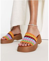ALDO - – yassu – leuchtend e mules-sandalen mit dicker sohle - Lyst