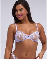 Boux Avenue - Posie Embroidered Balconette Bra Floral Unpadded Lingerie - Lyst