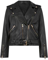 AllSaints - Chaqueta Biker Negra Balfern De - Lyst