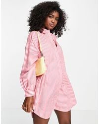 Pieces Exclusive Oversized Shirt - Pink