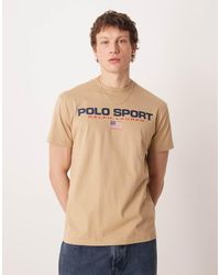 Polo Ralph Lauren - Sport Flag Logo Chest Print T-shirt Classic Fit - Lyst