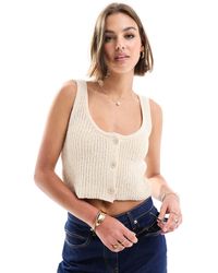 ASOS - Knitted Button Through Cami Top - Lyst