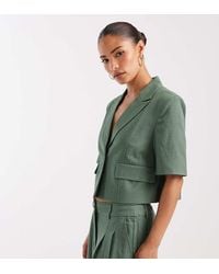 Vero Moda - Cropped Blazer Met Korte Mouwen - Lyst
