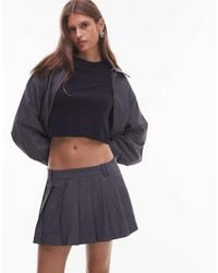 Nia - Fennel Pleated Skort - Lyst