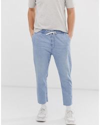bershka denim joggers