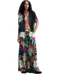 Desigual - Floral Print Trousers - Lyst