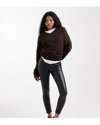 New Look - Pu leggings - Lyst