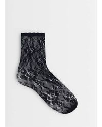 Vero Moda - Sheer Socks With Lettuce Edge - Lyst