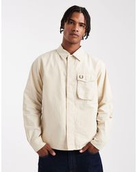 Fred Perry - – hemdjacke aus popeline - Lyst