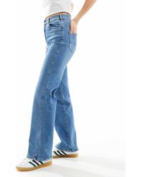 Dr. Denim - Vaqueros Azul Cielo De Pernera Recta Con Bajos Desgastados Moxy De - Lyst