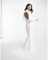 True Violet - Bridal Heart Cut-out Backless Maxi Dress - Lyst