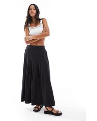 New Look - Jupe mi-longue plissée - Lyst